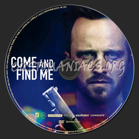 Come and Find Me dvd label