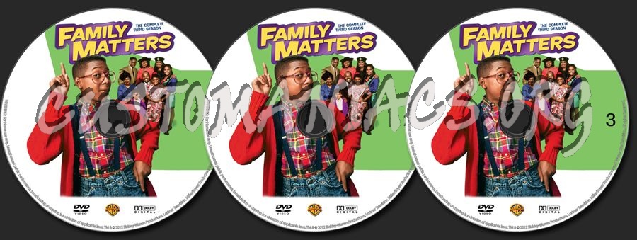 Family Matters Season 3 dvd label