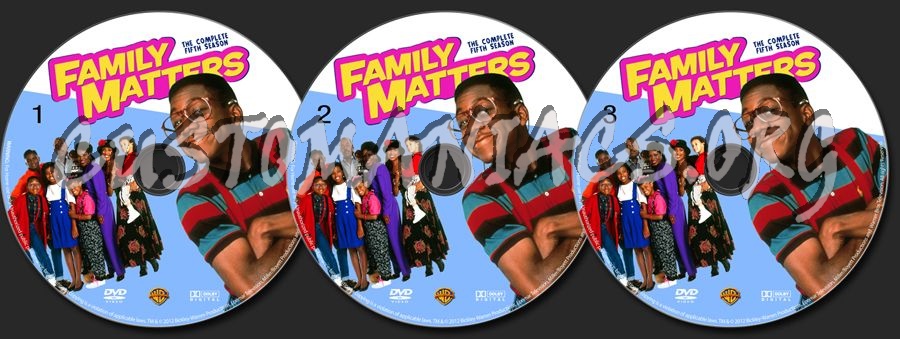 Family Matters Season 5 dvd label