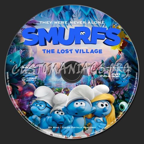 Smurfs The Lost Village US dvd label