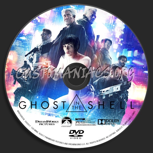 Ghost in the Shell (2017) dvd label