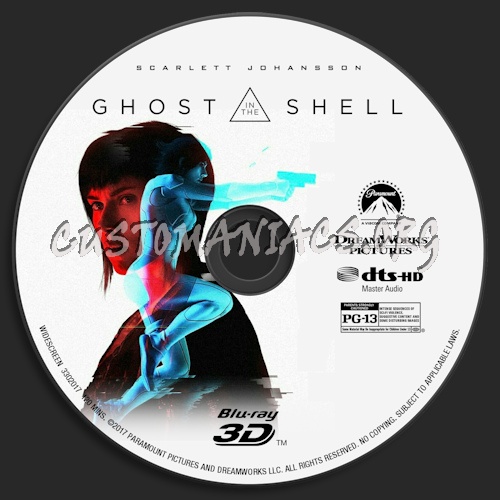 Ghost in the Shell (2017) Blu-ray + 3D blu-ray label