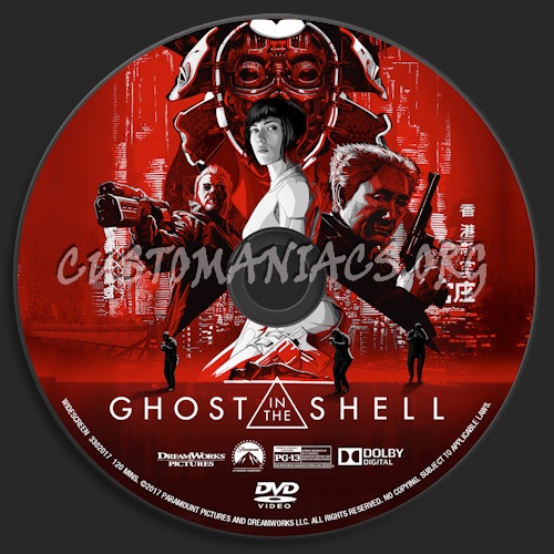 Ghost in the Shell (2017) dvd label