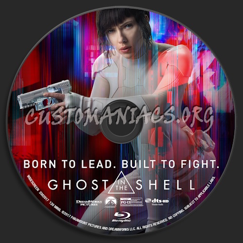 Ghost in the Shell (2017) Blu-Ray + 3D blu-ray label