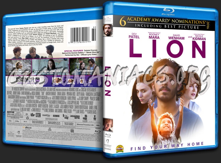 Lion (2016) blu-ray cover