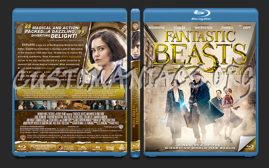 Fantastic Beasts and Where to Find Them blu-ray cover