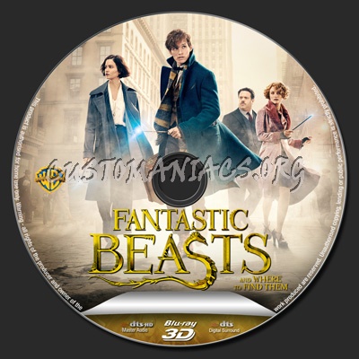 Fantastic Beasts and Where to Find Them blu-ray label