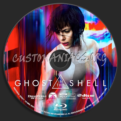 Ghost in the Shell (2017) Blu-Ray + 3D blu-ray label