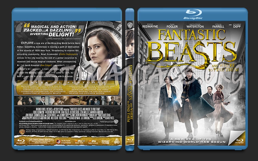 Fantastic Beasts and Where to Find Them blu-ray cover