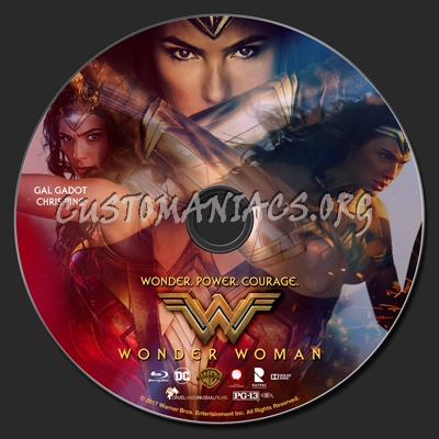 Wonder Woman (2017) blu-ray label