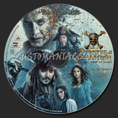 Pirates Of The Caribbean: Dead Men Tell No Tales dvd label