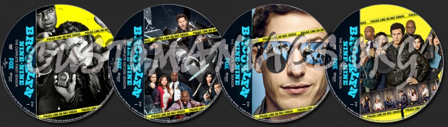 Brooklyn Nine-Nine Seasons 1-4 dvd label