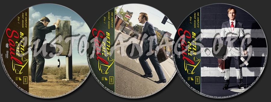 Better Call Saul seasons 1-3 dvd label