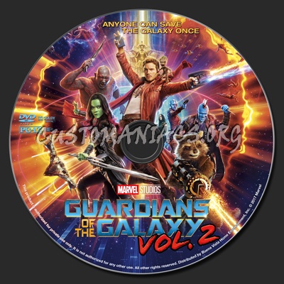 Guardians Of The Galaxy Vol. 2 dvd label