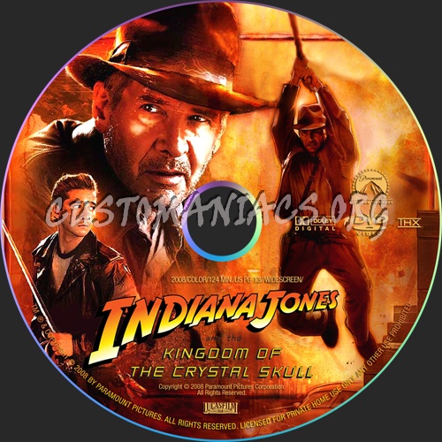 Indiana Jones and the Kingdom of the Crystal Skull dvd label