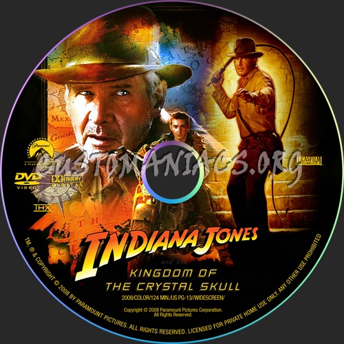 Indiana Jones and the Kingdom of the Crystal Skull dvd label - DVD ...