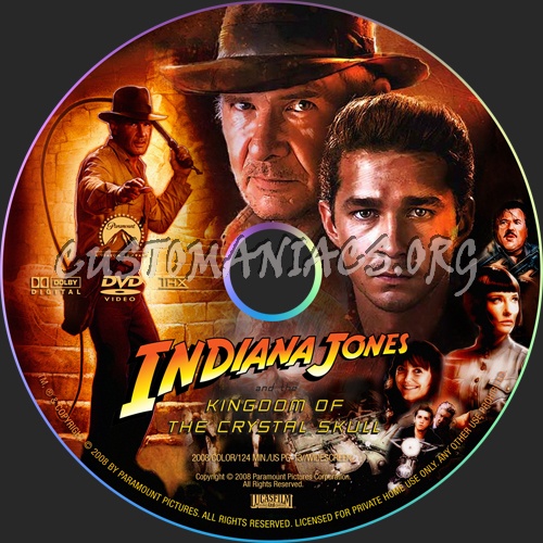 Indiana Jones and the Kingdom of the Crystal Skull dvd label