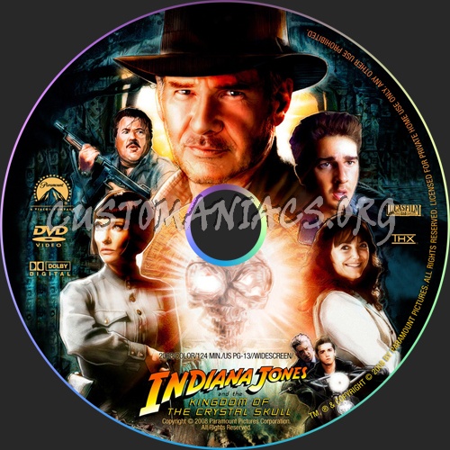 Indiana Jones and the Kingdom of the Crystal Skull dvd label