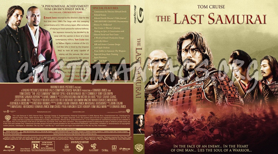 The Last Samurai blu-ray cover