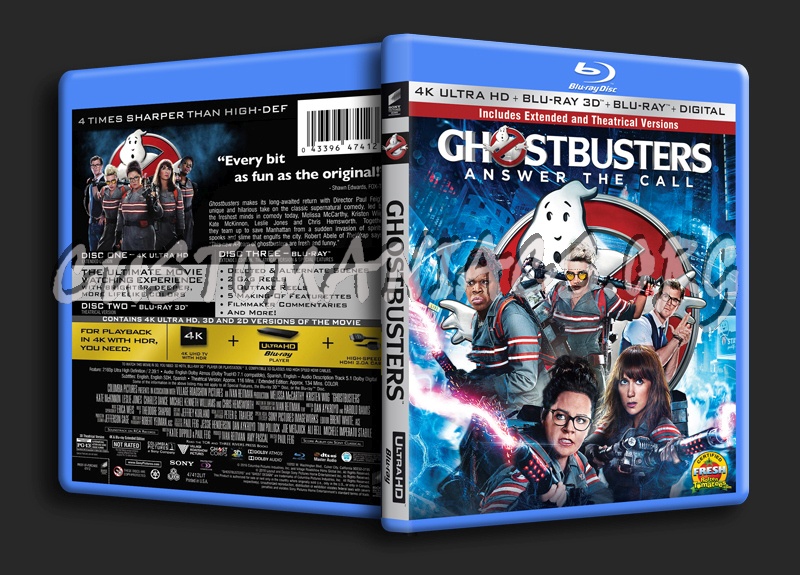 Ghostbusters 4K blu-ray cover