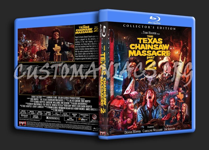 The Texas Chainsaw Massacre 2 (1986) blu-ray cover