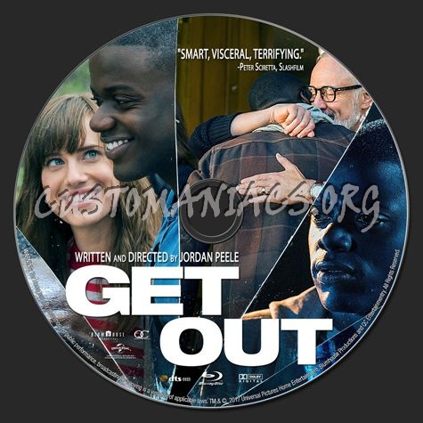Get Out (2017) blu-ray label