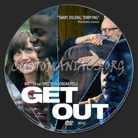 Get Out (2017) dvd label