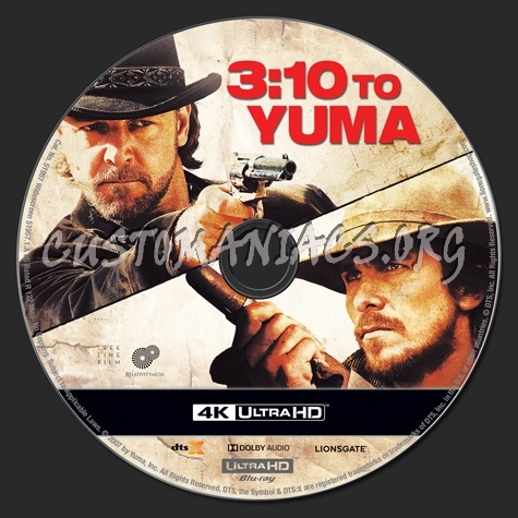 3:10 To Yuma 4K blu-ray label