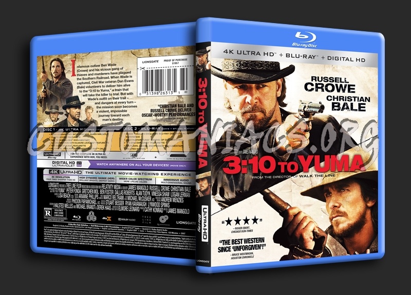 3:10 To Yuma 4K blu-ray cover