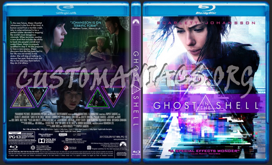 Ghost In The Shell (2017) dvd cover