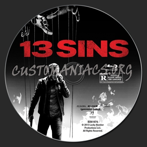 13 Sins blu-ray label