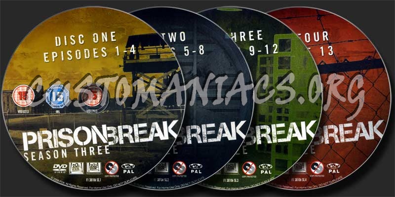 Prison Break Season 3 dvd label