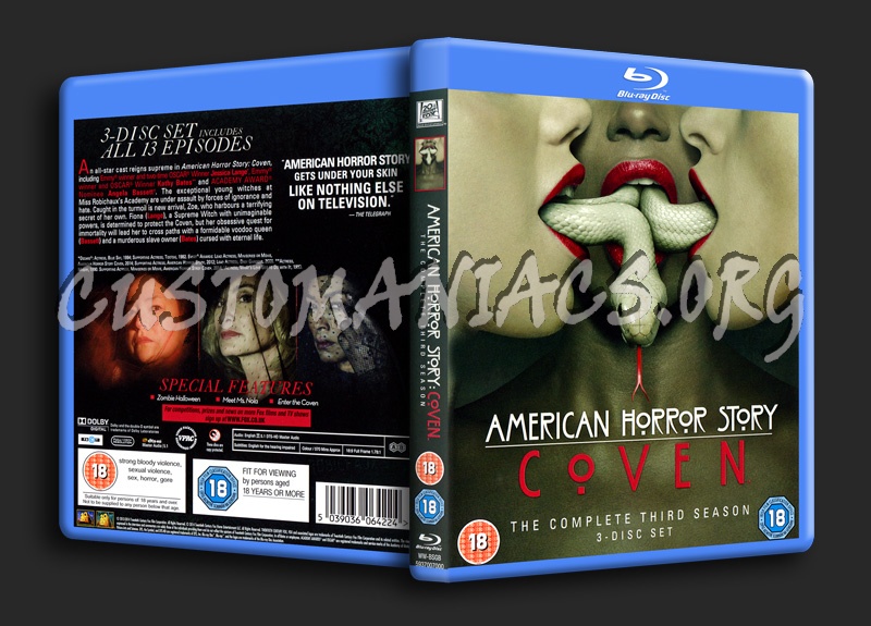 American Horror Story Season 3 blu-ray cover