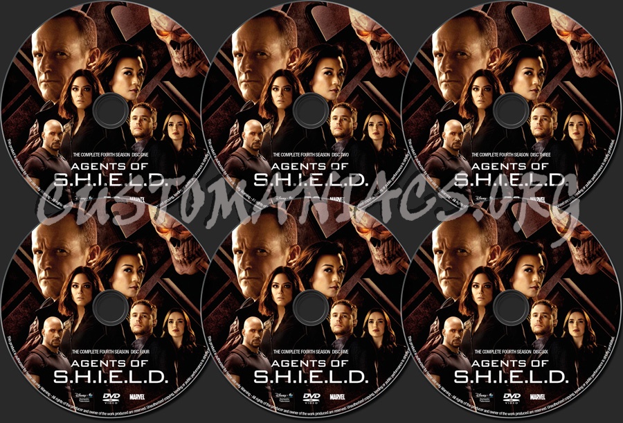 Agents of S.H.I.E.L.D. ( Shield ) Season 4 dvd label