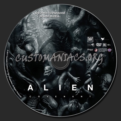 Alien Covenant dvd label
