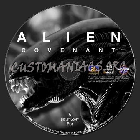 Alien Covenant blu-ray label