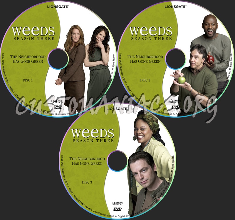 Weeds Season Three dvd label