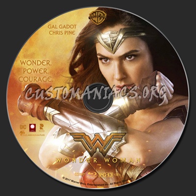 Wonder Woman (2017) blu-ray label