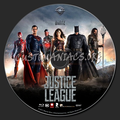 Justice League (2017) blu-ray label