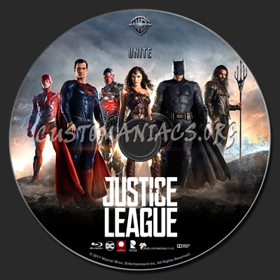 Justice League (2017) blu-ray label