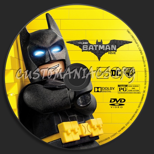 The LEGO Batman Movie dvd label