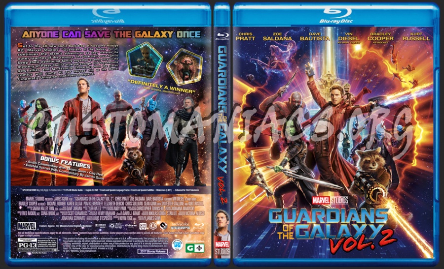 Guardians Of The Galaxy Vol. 2 dvd cover
