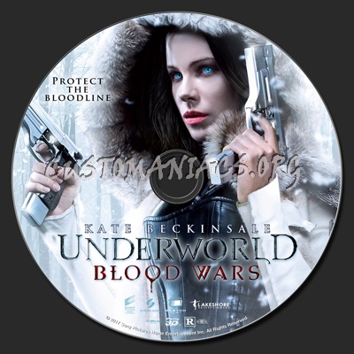 Underworld: Blood Wars (2D & 3D) blu-ray label
