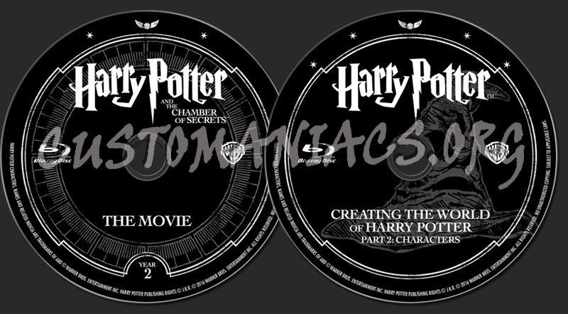 Harry Potter and the Chamber of Secrets blu-ray label