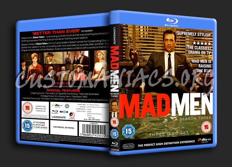 Mad Men Season 3 blu-ray cover