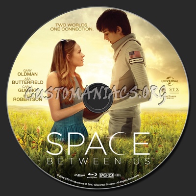 The Space Between Us blu-ray label