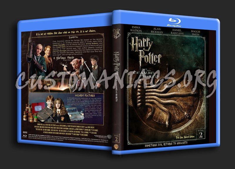 Harry Potter and the Chamber of Secrets blu-ray cover
