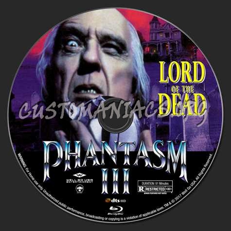 Phantasm Remastered III blu-ray label