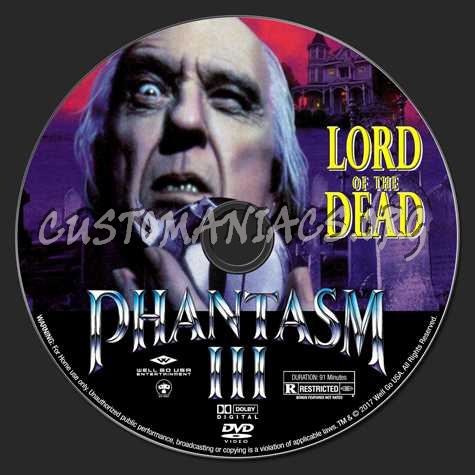 Phantasm Remastered III dvd label