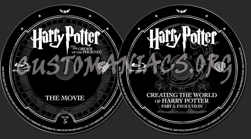 Harry Potter and the order of the Phoenix blu-ray label